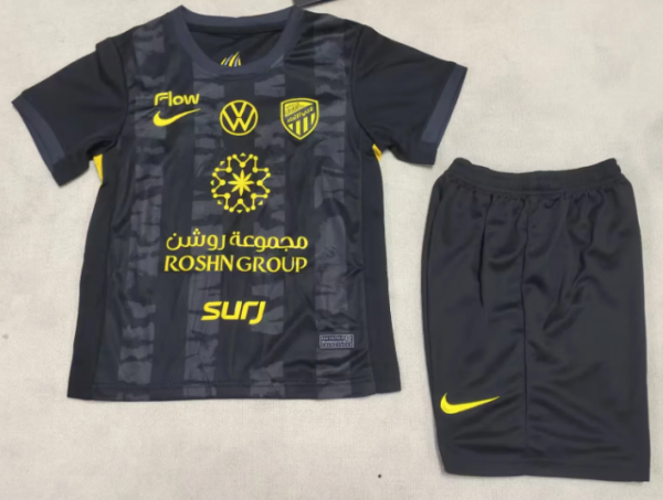 Al Ittihad Third Away Kids 1:1 Quality Soccer Jersey 25/26