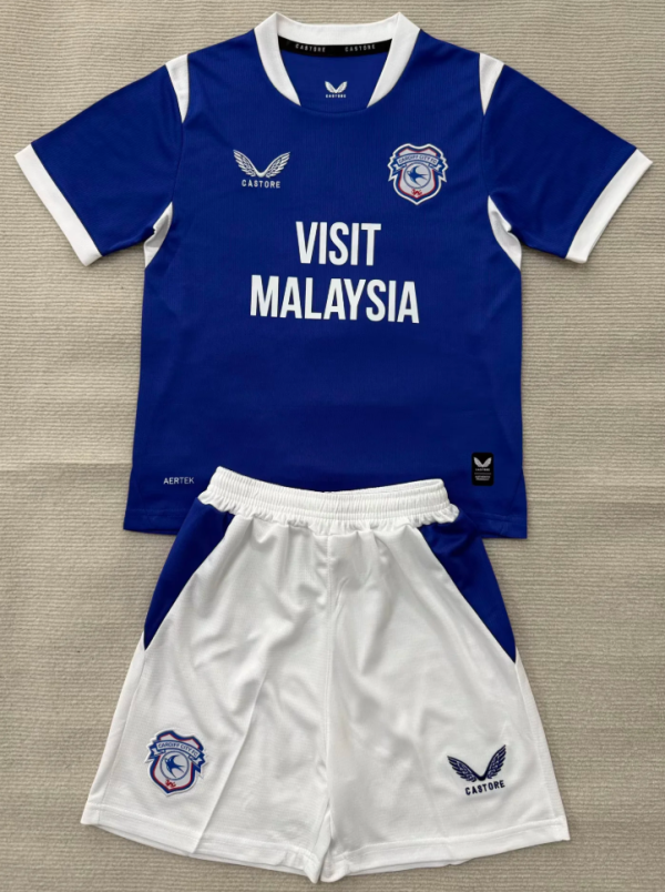 Cardiff City Home Adult Set 1:1 Quality Soccer Jersey 26/27