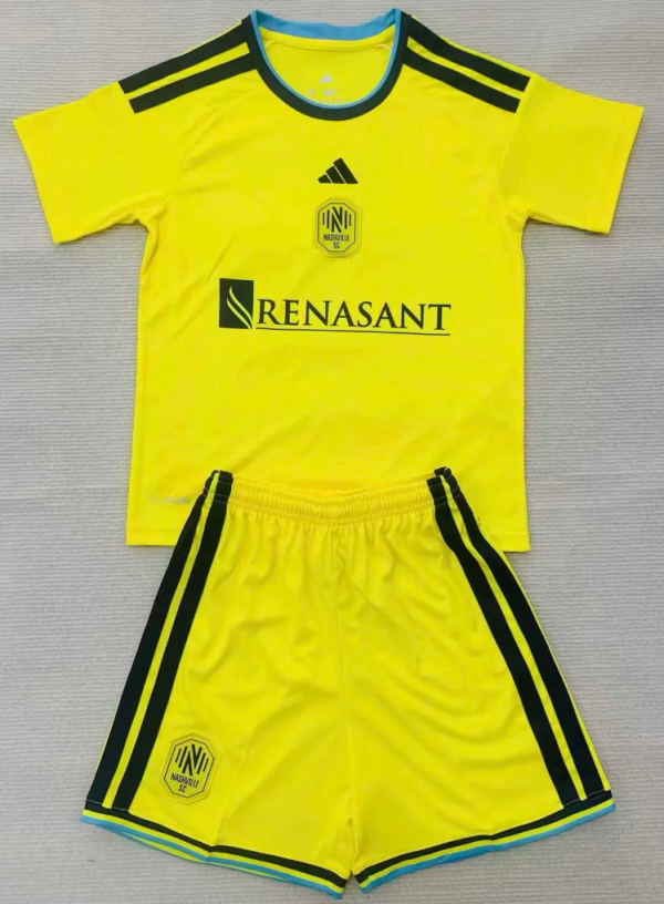 Nashville SC Home Kids 1:1 Quality Soccer Jersey 26/27