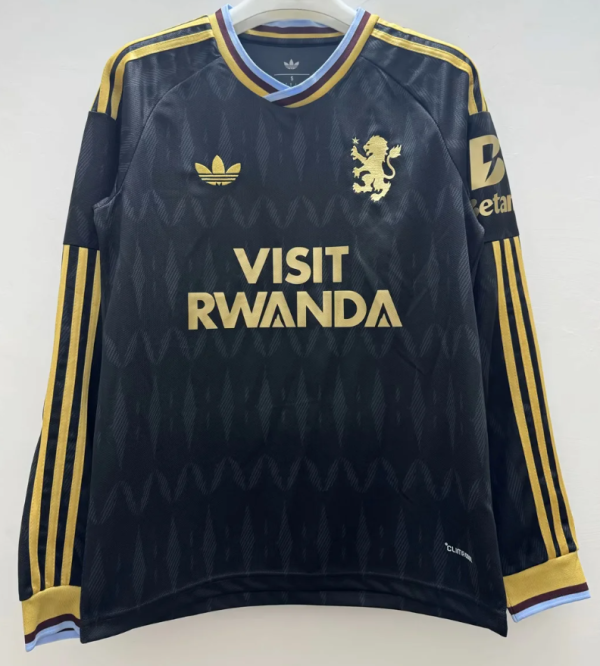 Aston Villa Away Long Sleeve Fans 1:1 Quality Soccer Jersey 26/27
