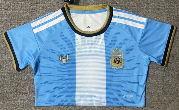 Argentina Messi Limited Edition Women Crop Fans 1:1 Quality Soccer Jersey 26/27 (2026)