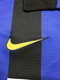 Inter Milan Home Long Sleeve Retro Fans 1:1  Soccer Jersey 1998/1999