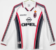 AC Milan Away Long Sleeve Retro Fans Retro 1:1 Quality Soccer Jersey 1997/1998