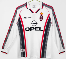 AC Milan Away Long Sleeve Retro Fans Retro 1:1 Quality Soccer Jersey 1997/1998 AC Milan Away Long Sleeve Retro Fans Retro 1:1 Quality Soccer Jersey 1997/1998