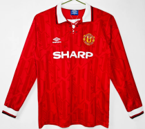 Manchester United Home Long Sleeve Retro Fans 1:1Quality Soccer Jersey 1992/1994 Manchester United Home Long Sleeve Retro Fans 1:1Quality Soccer Jersey 1992/1994