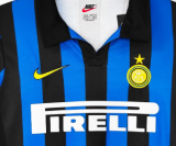 Inter Milan Home Long Sleeve Retro Fans 1:1  Soccer Jersey 1998/1999