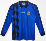 Argentina Away Long Sleeve Retro Fans  1:1 Quality Soccer Jersey 1994