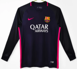 Barcelona Away Long Sleeve Retro Fans 1:1 Quality Soccer Jersey 2016/2017