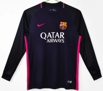 Barcelona Away Long Sleeve Retro Fans 1:1 Quality Soccer Jersey 2016/2017