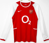 Arsenal Home Long Sleeve Retro Fans 1:1 Quality  Soccer Jersey 2002/2004