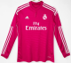 Real Madrid Away Long Sleeve Retro Fans 1:1 Quality Soccer Jersey 2014/2015