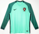 Portugal Away Long Sleeve Retro Fans 1:1  Soccer Jersey 2016