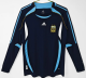 Argentina Away Long Sleeve Retro Fans 1:1 Quality  Soccer Jersey 2006
