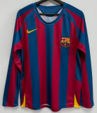Barcelona Home Long Sleeve Retro Fans 1:1 Quality Soccer Jersey 2005/2006
