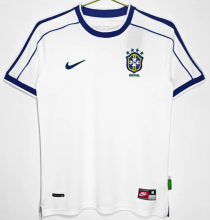 Brazil White Retro Fans 1:1 Quality  Soccer Jersey 1998