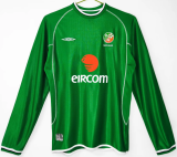 Ireland Home Long Sleeve Retro Fans 1:1 Quality  Soccer Jersey 2002