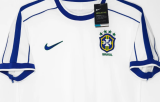 Brazil White Retro Fans 1:1 Quality  Soccer Jersey 1998
