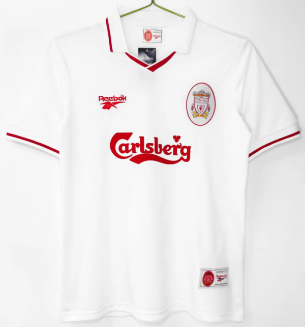 Liverpool Away White Retro Fans 1:1 Quality  Soccer Jersey 1996/1997