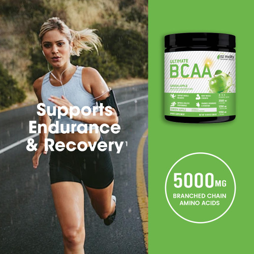 Ozmolts BCAA Supplement Powder with Beta Alanine for Muscle Recovery Branched Chain Amino Acid Drink Workout BCAA Powder Enhances Hydration 300g