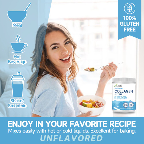 Ozmolts Collagen Powder Drink Skin Whitening Anti Aging Collagen Glow Protein Powder Beauty Milk Collagen Peptides Powder for Skin, Hair & Nails,  Hydrolyzed Collagen Drink Unflavored 300g Collagen Supplement