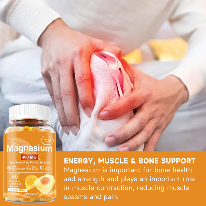 Ozmolts Magnesium Gummies Reduce Stress Magnesium Glycine Supplement  for Muscle Recovery Bones Strengthen Magnesium Gummy Sugar Free Liquid Filled Gummies