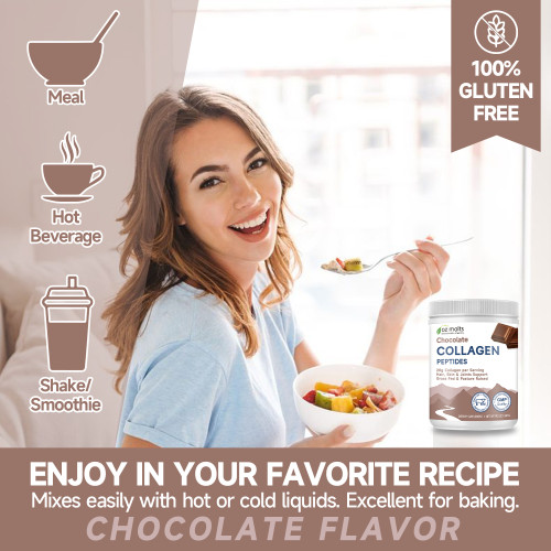 Ozmolts Collagen Powder for Women Men Beauty White 20000 mg Collagen Drink for Skin Hair Nail Joint Support, Collagen Peptides Powder with Vitamin C Collagen Glow Whitening Skin Anti Aging Supplement Collagen Powder Drink Chocolate 300g ﻿
