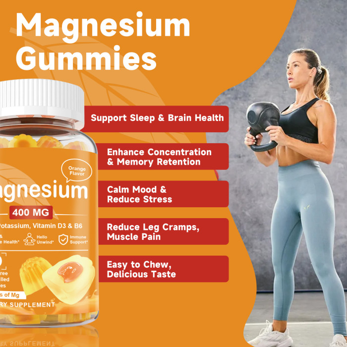 Ozmolts Magnesium Gummies Reduce Stress Magnesium Glycine Supplement  for Muscle Recovery Bones Strengthen Magnesium Gummy Sugar Free Liquid Filled Gummies