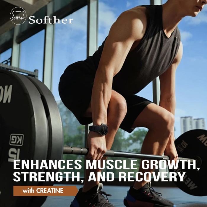 Softher Creatine Monohydrate Powder for Boost Exercise Performance and Energy Creatine Powder Muscle Recovery and Builder Muscle Workout Supplements for Men Women Chocolate 300g