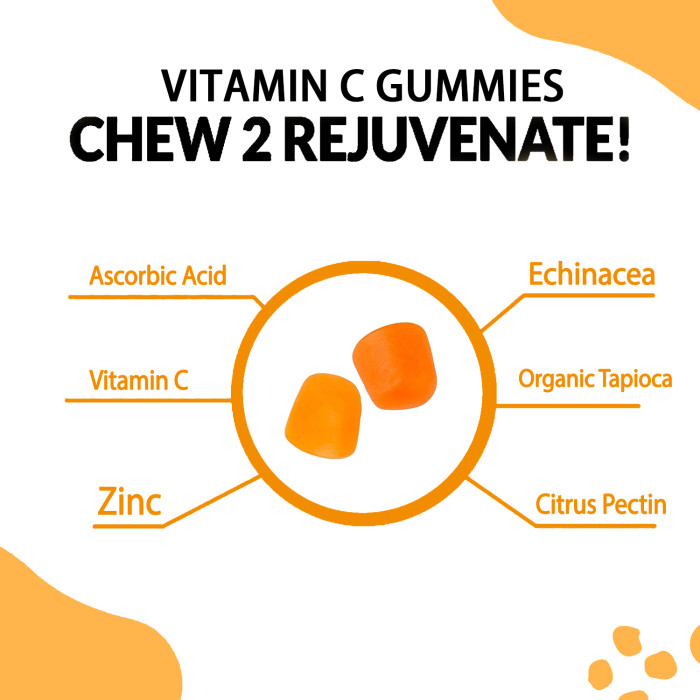 Omilay Kids Vitamin C Gummies Multivitamins Vitamins Gummies for Kids Improve Immunity Natural Vegan Gummy for Babys 60 Gummies