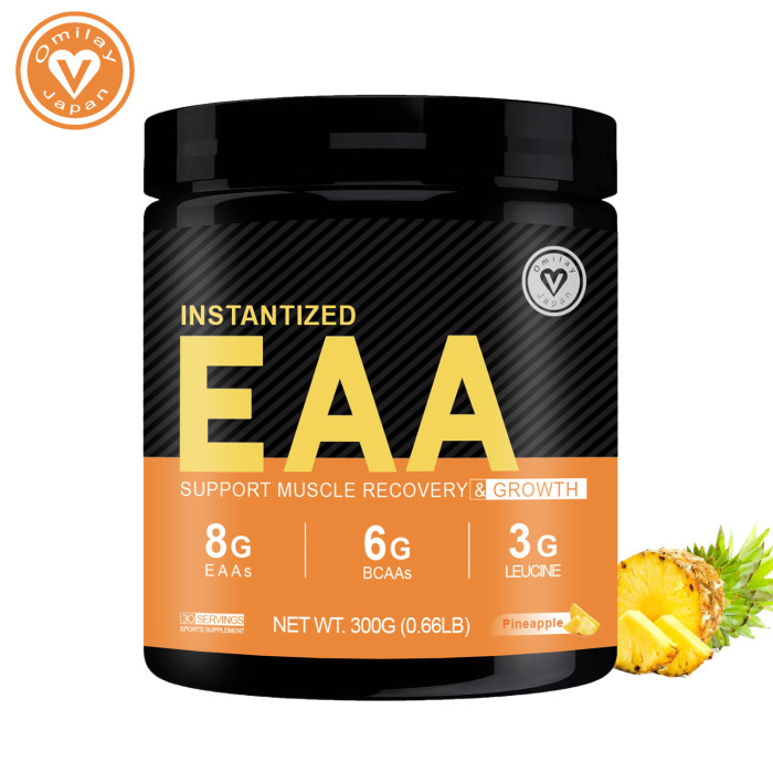 Omilay Kids Essential Amino Acid Supplement Powder EAA Supplements for Muscle Growth & Recovery Muscle Building Endurance Increase Athletic Performance Pineapple Flavor 300G