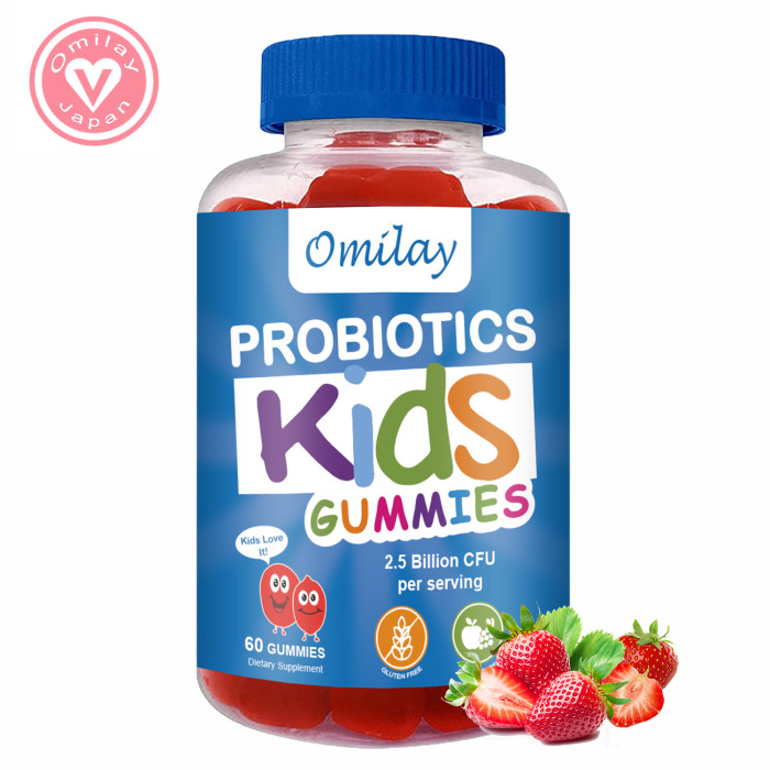 Omilay Kids Probiotics Gummies for Kids Development Boosts Digestive 60 Gummies