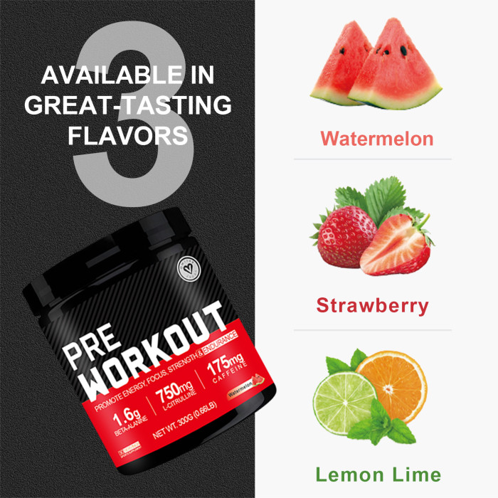 Omilay Kids Pre Workout Powder Energy Drink Boost Focus Supplements Improve Athletic Performance PreWorkout Powder 300g