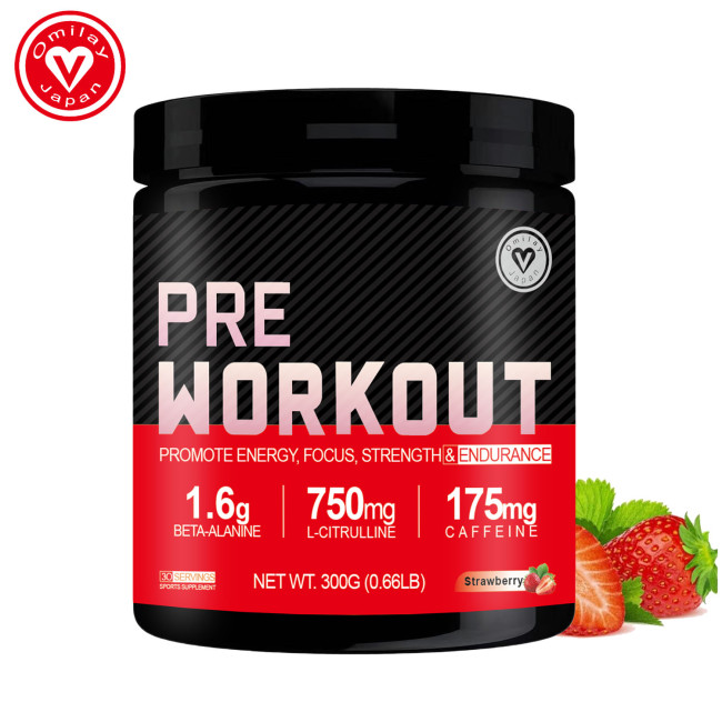 Omilay Kids Pre Workout Energy Powder Sources Promote Recovery Pre Workout Drink Reduces Muscle Fatigue Preworkout Supplement 300G