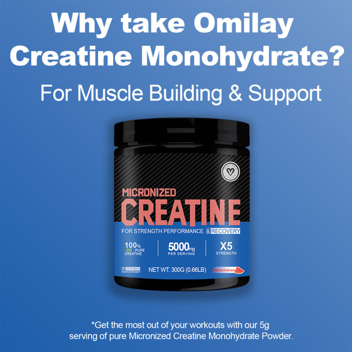 Omilay Kids Creatine Monohydrate Powder Improving Mass for Muscle Recovery Gym Supplement Women and Men Boosts Support Muscle Recovery 300G