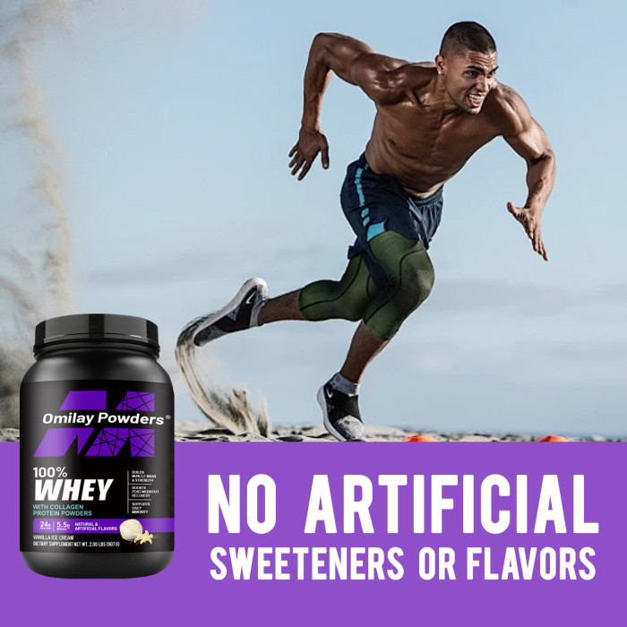 Omilay Kids 100% Gold Standard Whey Protein Powder Muscle Bulding Losing Fat BCAA Supplement Powder Whey Protein Isolate Fast Recovery and Muscle Builder Food Supplements 2 LBS