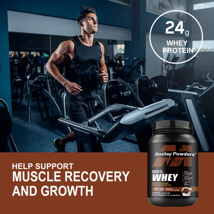 Omilay Kids Gold Standard 100% Whey Protein Powder Muscle Bulding Whey Protein Isolate BCAA Supplement Powder Powder for Post Workout Muscle Recovery for Men Women Fitness Sports Nutrition Supplements 2 LBS