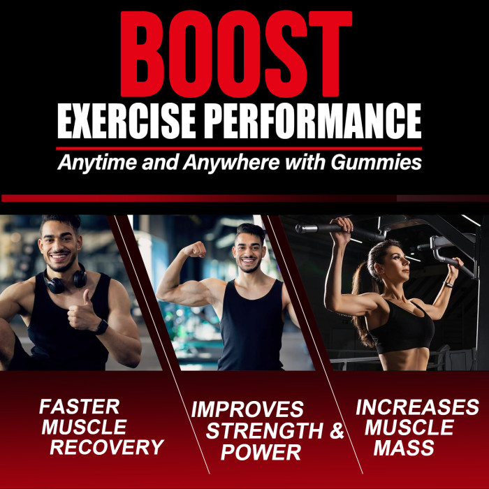 Omilay Kids Creatine Monohydrate Gummies Supplements for Men and Women Pre Workout for Increased Energy Muscle Growth & Rapid Recovery Creatine Gummy Supplement