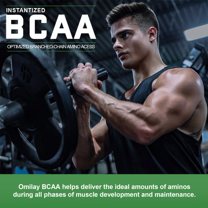 Omilay Kids Instantized BCAA Supplement Powder Branched Chain Amino Acid Drink Boost Muscle Strength BCAA Powder Supports Muscle Recovery Athletic Performance 300G