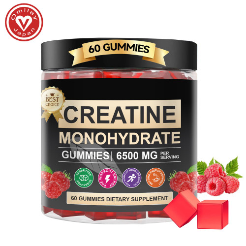 Omilay Kids Creatine Monohydrate 6500 mg Creatine Monohydrate Gummies Energy Boost Muscle Strength Supplements Creatine Gummy