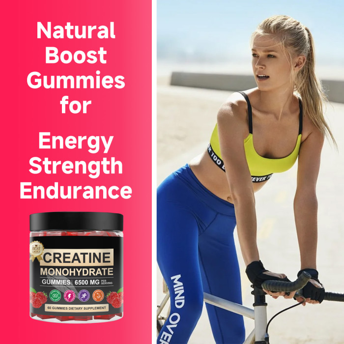 Omilay Kids Creatine Monohydrate 6500 mg Creatine Monohydrate Gummies Energy Boost Muscle Strength Supplements Creatine Gummy