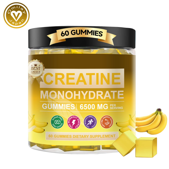 Omilay Kids Creatine Monohydrate Gummies Supplements Rapid Recovery Improved Athletic Performance Creatine Supplement 60 Gummies