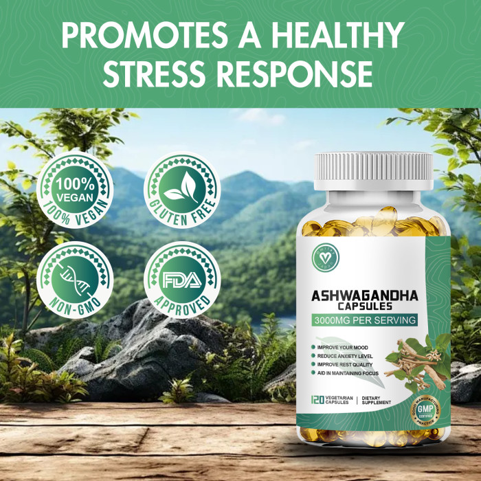 Omilay Kids Ashwagandha Capsules for Stress Relief Ashwaganda Sleep Capsule Aids In Maintaining Focus & Improve Mood Supplements