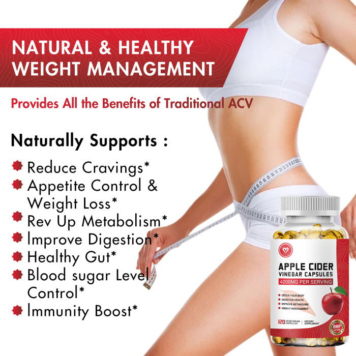 Omilay Kids Organic Apple Cider Vinegar Capsules Supplement Enhanced Energy Promote Digestion Capsule Weight Management Supplements