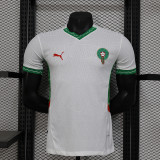 2025 Morocco away white player version jersey   (The player version is more slim fit, it is recommended to buy one size larger)
