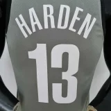 75th Anniversary Harden #13 Brooklyn Nets City Edition Gray NBA Jersey