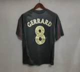 Liverpool 2009-10 away gray black soccer jerseys