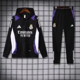 Real Madrid 2024-25 black hooded tracksuits