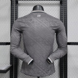2024-25 Real Madrid third away player version long sleeve jersey(The player version is more slim fit, it is recommended to buy one size larger)