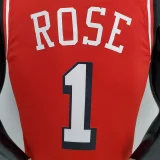 75th Anniversary 2022 Season Chicago Bulls ROSE#1 City Edition Red NBA Jersey
