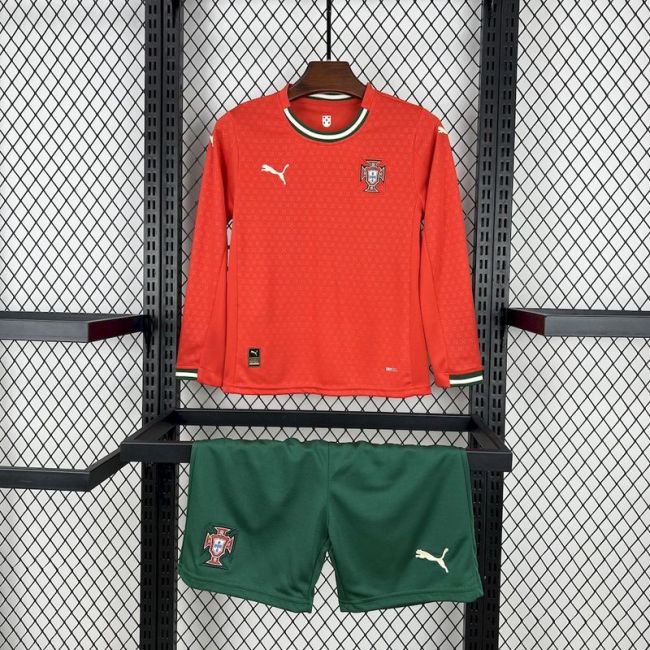 2025-26 Portugal home long sleeve kid kit